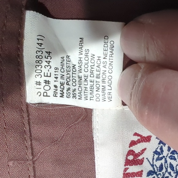 Ely Charmers Vintage Country Western Brown, Cream w/ pink piping snap downSize S - Picture 11 of 11